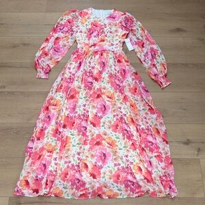 Red Dress Boutique / Aura Pink Floral Maxi Dress